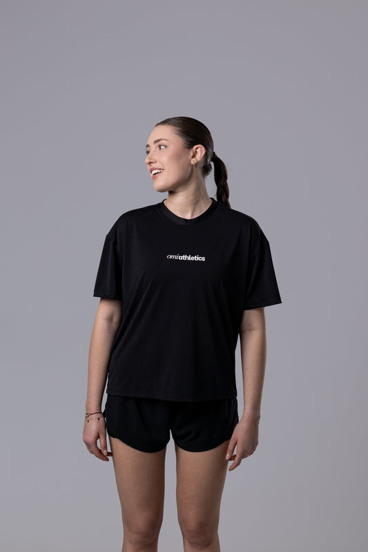 omi athletics x Social Running Club T-Shirt black