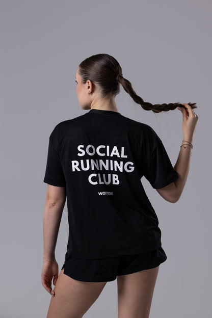 omi athletics x Social Running Club T-Shirt black